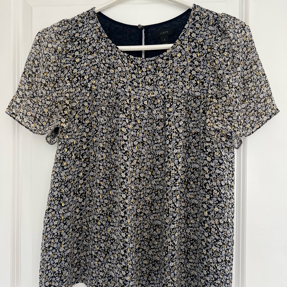 J. Crew size 0 Floral Blouse